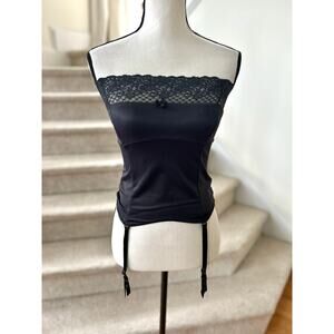 NWT Victoria's Secret Black Stretch Lace Lingerie Corset Top